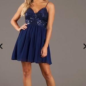 Navy blue Homecoming Dress